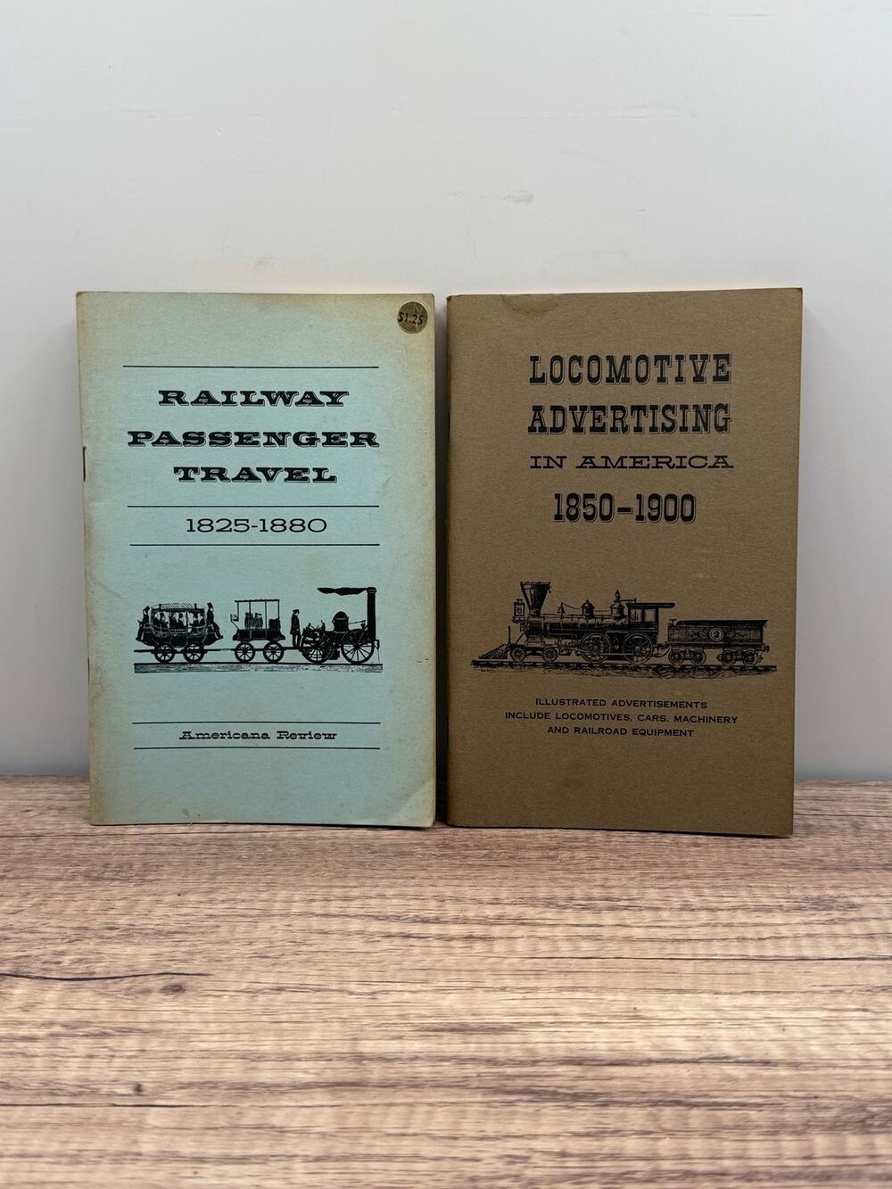 VTGAmericana Review Railroad Book Lot (2) - Railway Passenger Travel Advertising